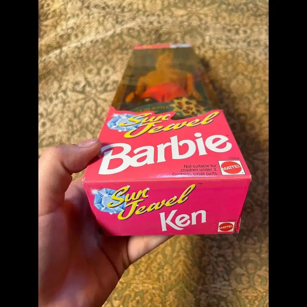 1993‎ Barbie Sun Jewel Ken Doll Pink Bathing Suit, Play Jewel Decorations w/Box